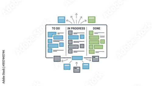 Kanban Board with Tasks and Workflow.