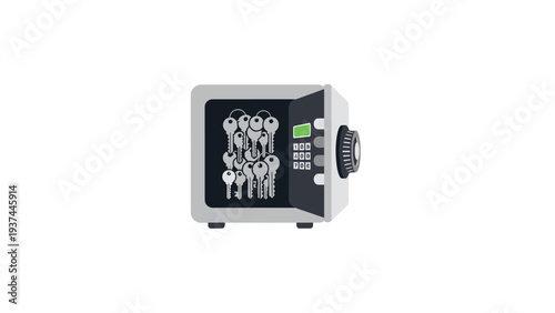 Combination Lock Box with Keys.