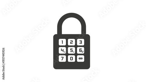 Combination Lock with Number Keypad.