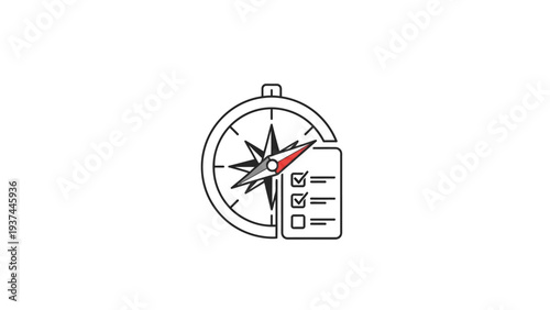 Compass Navigation Tool Direction Indicator.
