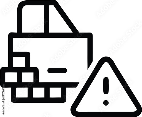 Broken security padlock icon next to a warning exclamation mark symbolizing a significant data breach