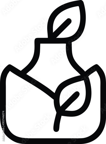 Broken pot with growing leaves symbolizing resilience, sustainability, and new life from recycled materials