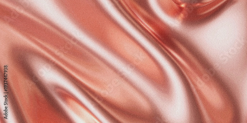Bild auf Leinwand Close up of shimmering flowing copper colored fabric with soft dramatic folds