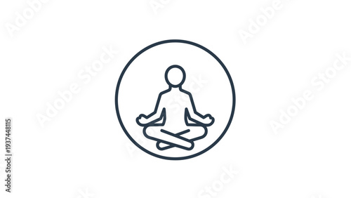 Meditating Person in Lotus Position.