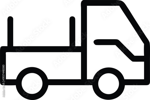 Compact Pickup Truck Vehicle Icon for Efficient Delivery and Logistics Services