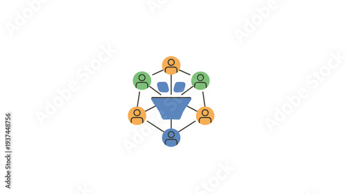 Molecular structure with colorful atoms bonded.