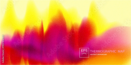 Thermographic Heatmap data signal visualization background with high intensity spectrum colors. Abstract analytics design ideal for AI monitoring dashboards, digital technology systems