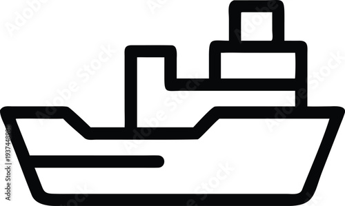 Cruise Liner Vessel Transporting Passengers on a Journey Across Blue Ocean Waters