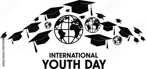 Celebrating international youth day with academic and global unity symbols