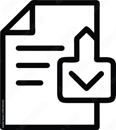 Efficient document management system with file download and upload functions for digital records