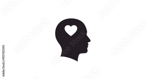 Black silhouette of a human head.