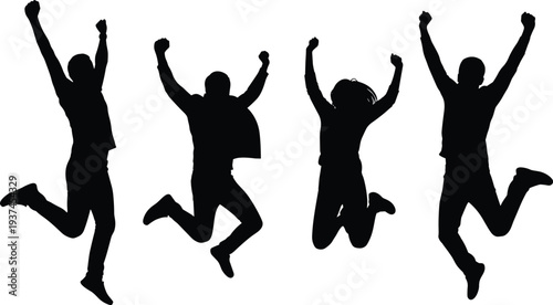 Children Sports Silhouettes Set featuring Kids Playing Soccer, Basketball, Tennis, and Fitness Activities for Youth Athletic Design and School Illustration