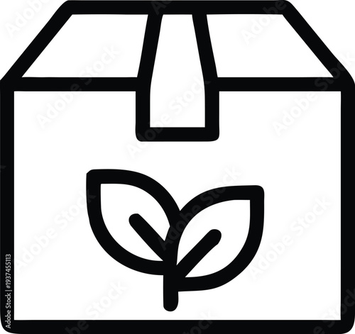 Environmentally Friendly Shipping Box Symbolizing Sustainable Packaging and Natural Product Delivery