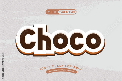 White Choco Editable Text Effect