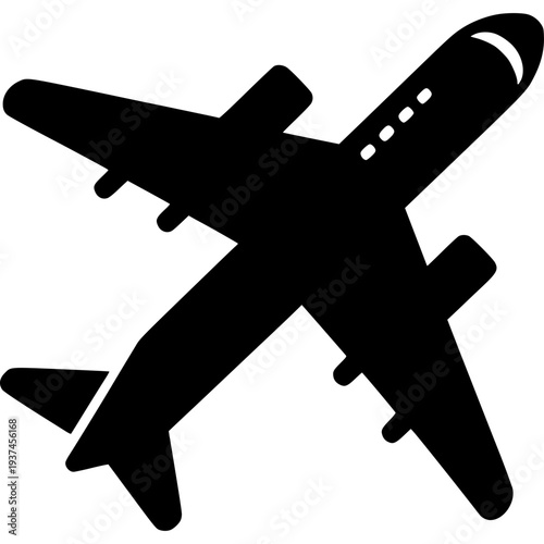 Passenger Plane Icon Vector