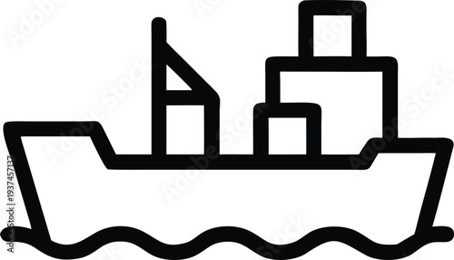 Global Cargo Ship Vessel for International Shipping and Maritime Transport Logistics