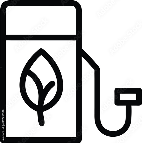 Herbal tea bag with a single leaf symbol and hanging tag for steeping