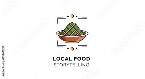 Local food bowl with green contents.