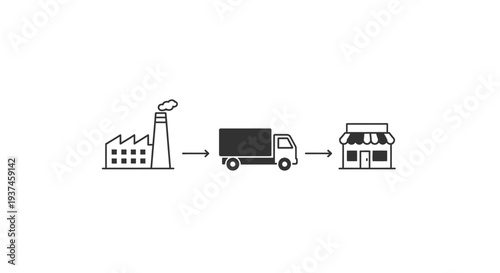 Logistics Delivery Truck Transporting Goods.