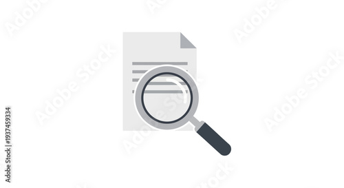 Magnifying Glass Examining Document Details.