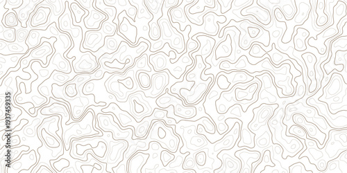 Topographic map design with wavy lines and contours on white background_2