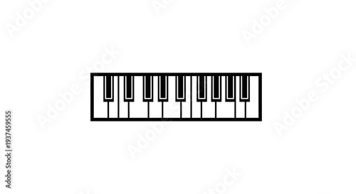 Closeup of a musical keyboard.