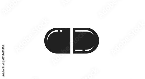 Closeup of a single black pill.