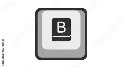 Closeup of a single keyboard button.