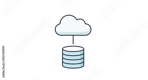 Cloud storage data server icon.