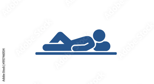 Person lying on back relaxing calmly.