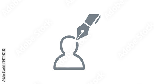 Person Profile Being Drawn Illustration.