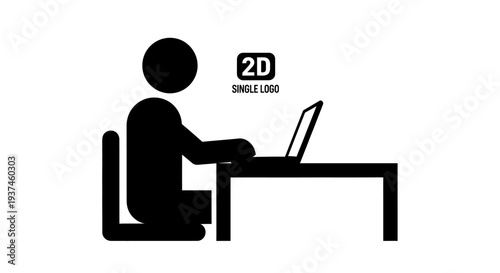 Person sitting at desk with laptop.
