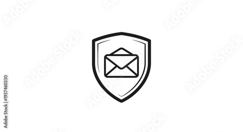 Free Download Shield with secure email icon. - GFXLoad
