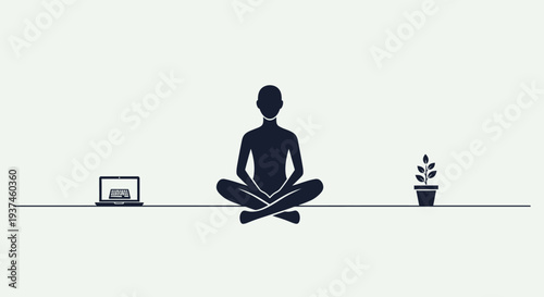 Person sitting in lotus position meditating.