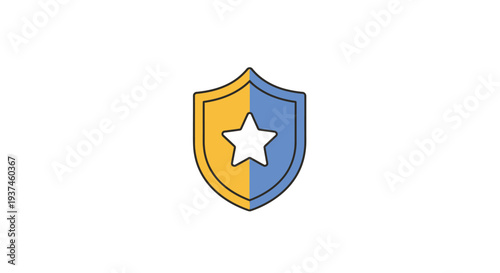 Shield with star symbol icon.