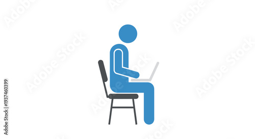 Person Sitting on Chair Using Laptop.