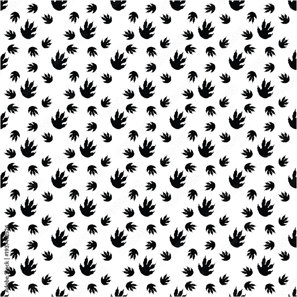 Obraz premium Hedgehog Footprint Seamless Background – Small Animal Paw Print Pattern Vector EPS