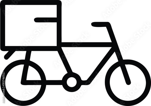 Large capacity delivery bicycle with an oversized box for urban freight services