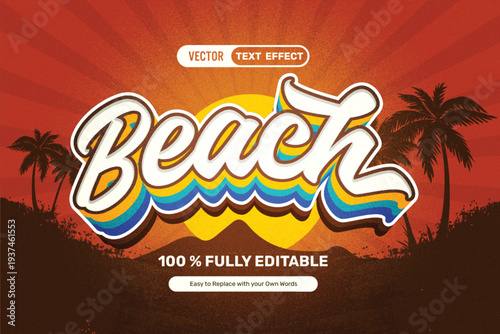 Retro Beach Text Effect