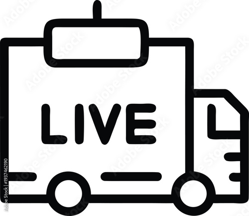 Live Tracking Delivery Truck Icon Showing Realtime Shipment Status and Express Services