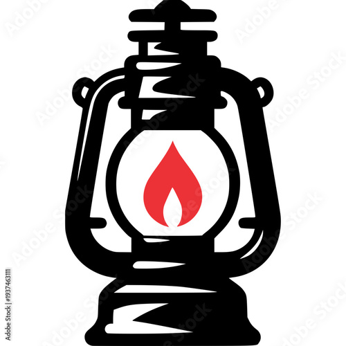 Oil Lamp Icon Vector