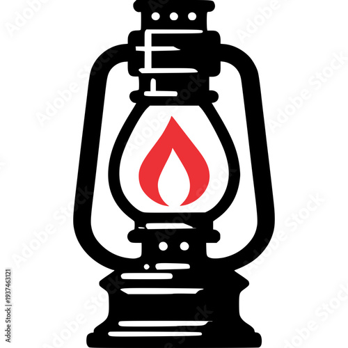 Oil Lamp Icon Vector