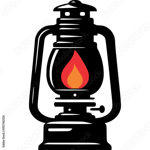 Oil Lamp Icon Vector