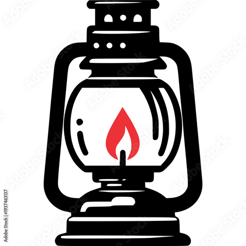 Oil Lamp Icon Vector