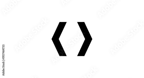 Black Angle Brackets Symbol.