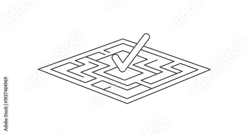 Black and white maze puzzle.
