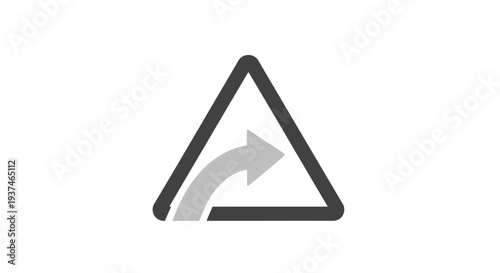 Black and white road sign symbol.