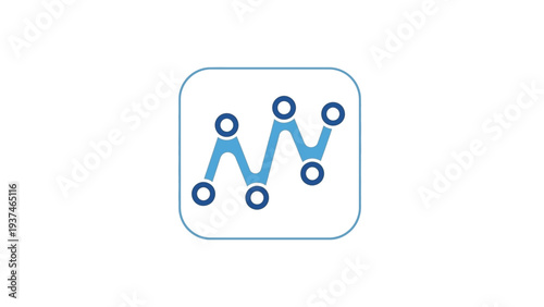 Blue graph with people icons connected.