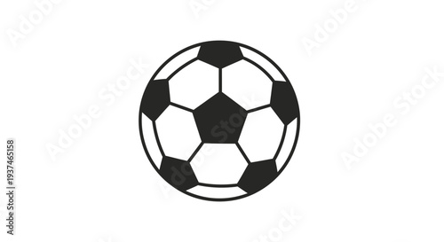Black and white soccer ball.