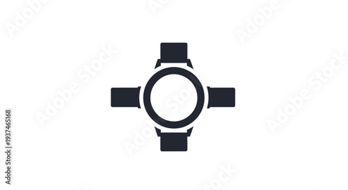 Black and white smartwatch design.
